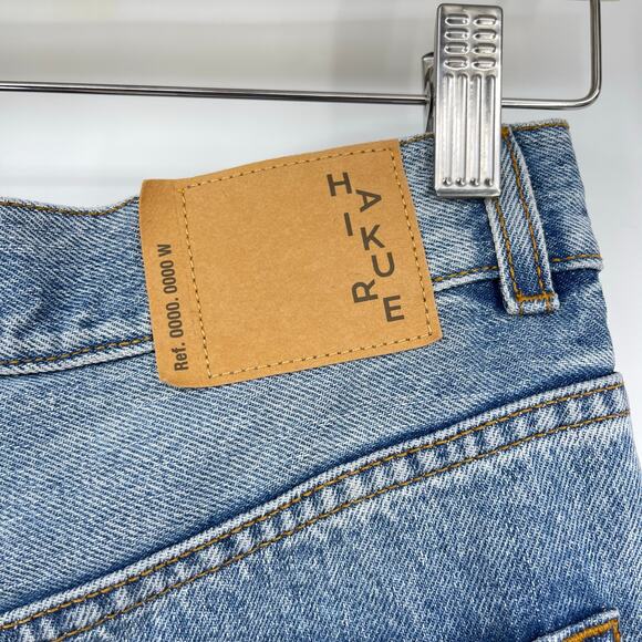 Haikure | Hurley Wide Leg Baggy Jeans in Chill Blue Waistband Detail Cuff 24 - Picture 11 of 16